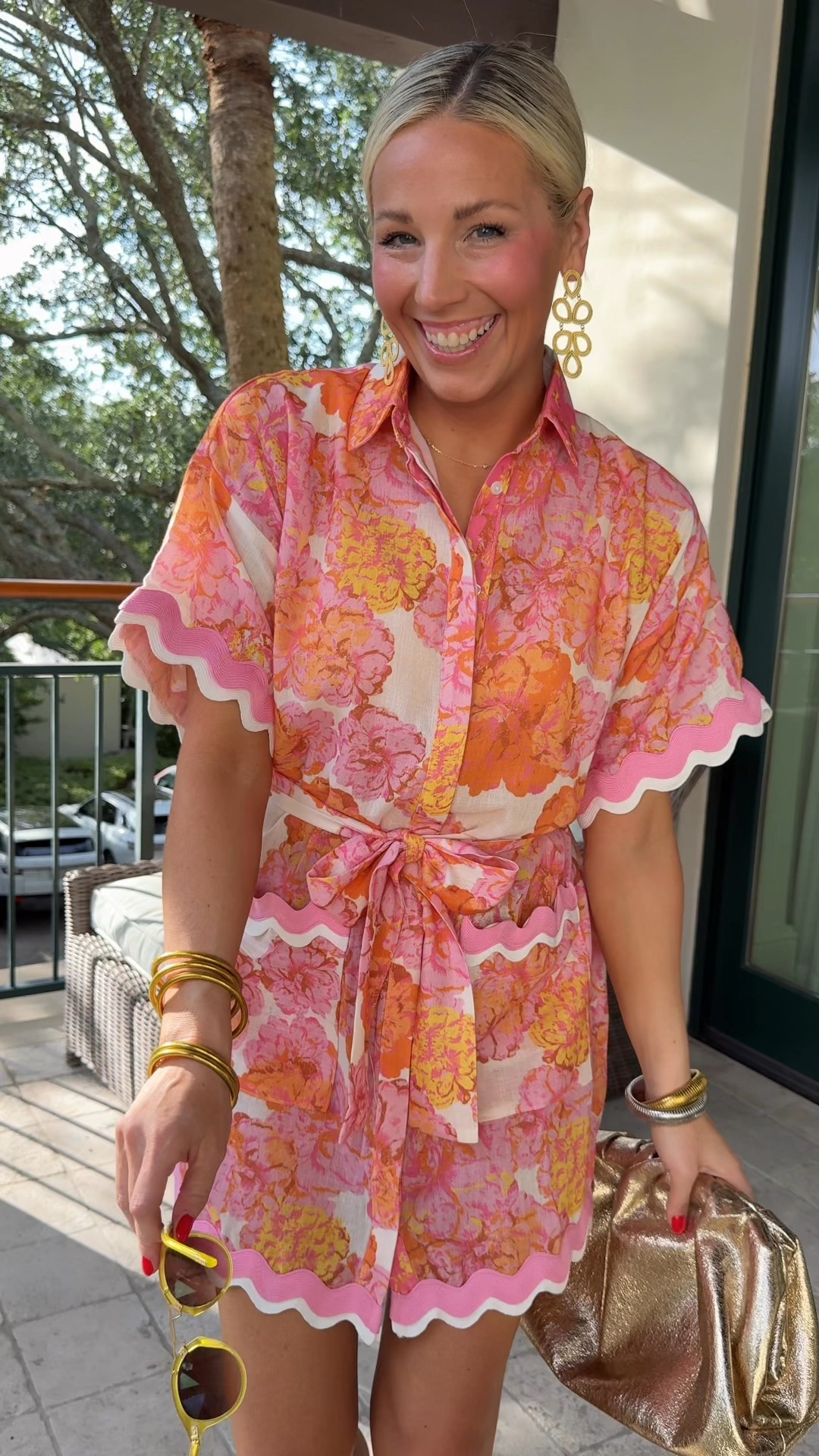 Under $100 dress from Avara and it looks like it could be Zimmerman!! So pretty and love all the colors and ric rac details! I’m in my true size small- if there is an XSMALL I should have done that! Use code BOBBI15 for Avara but it is only good for one time use 
Shoes are a splurge but there from Larroude 
Earrings are lisi lerch and clutch is Amazon! 

#LTKFindsUnder100 #LTKPetite #LTKStyleTip