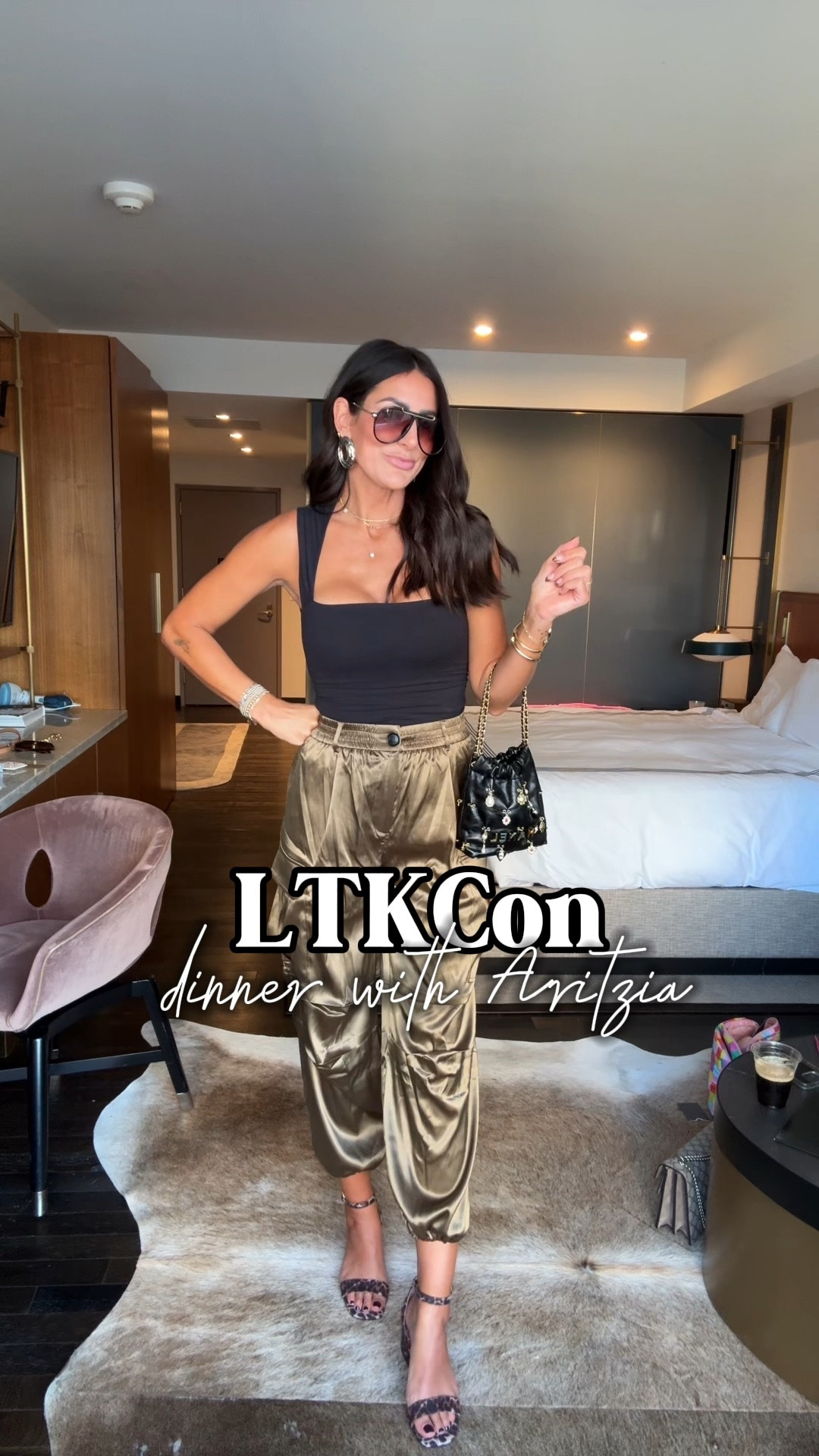 LTKCon dinner look with Aritzia. Size 6 top. Small pants! 

#LTKCon #LTKParties #LTKVideo