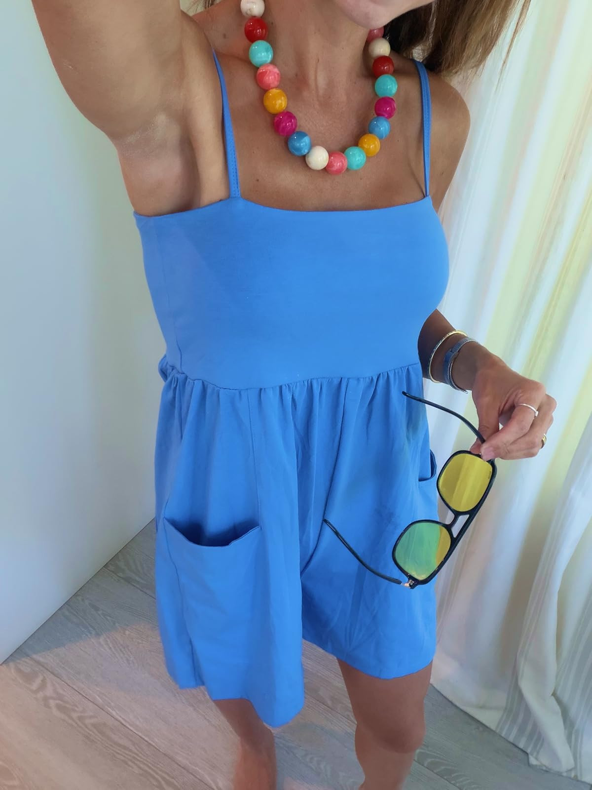 Bright and bold! My new chunky necklace and aviator sunglasses are perfect for summer. #summersty... | Amazon (US)