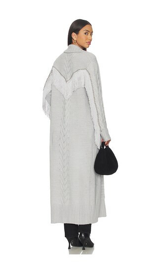 Understated Leather Long Rodeo Cardigan in Grey. - size XS/S | Revolve Clothing (Global)