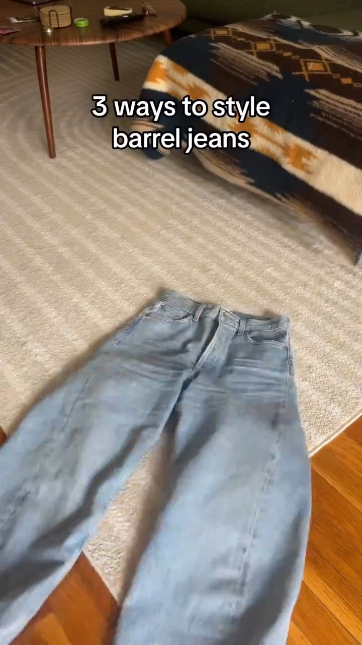 3 ways to style barrel jeans