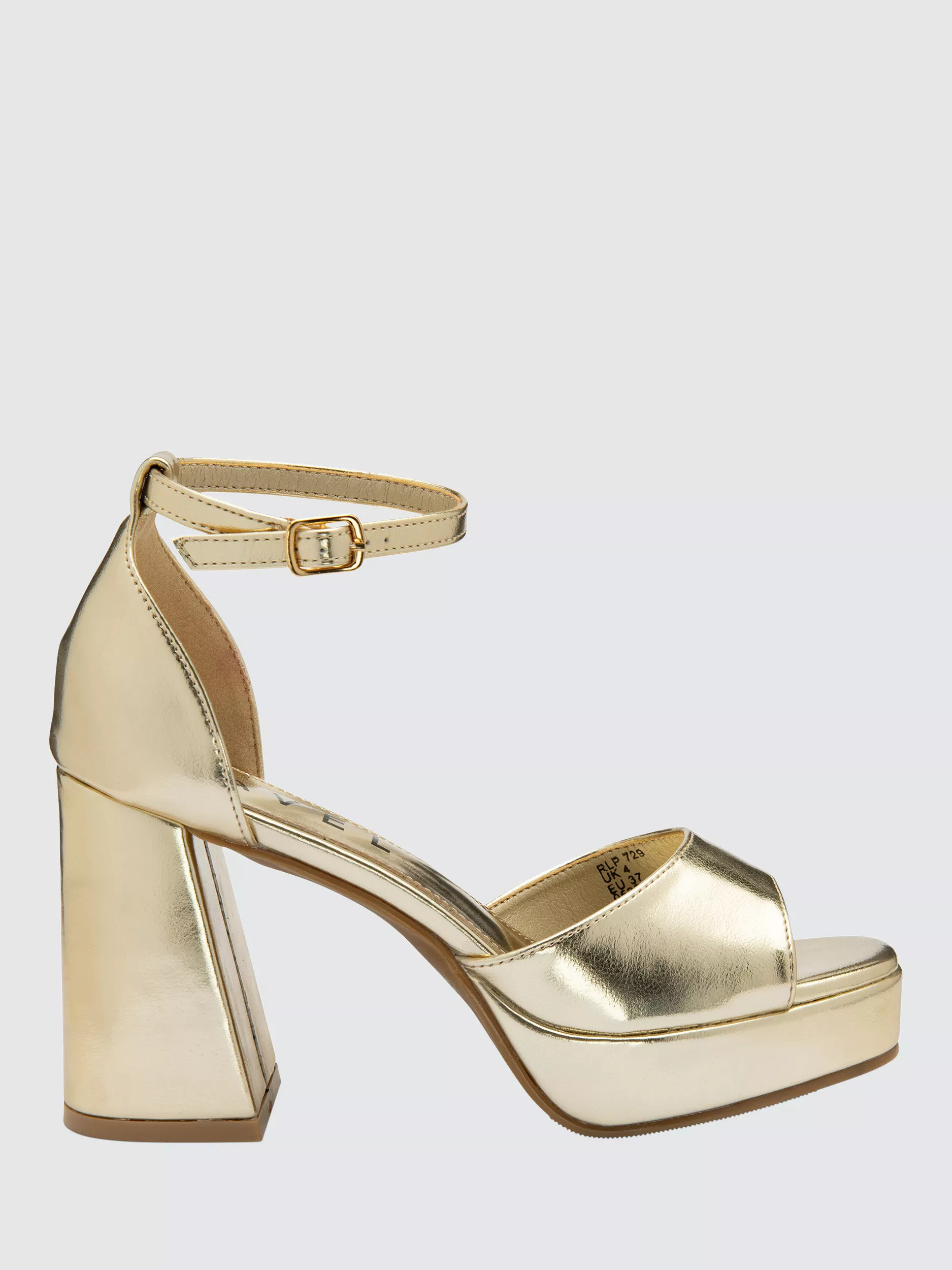 Ravel Ornsay Block Heel Strappy Sandals, Gold | John Lewis (UK)