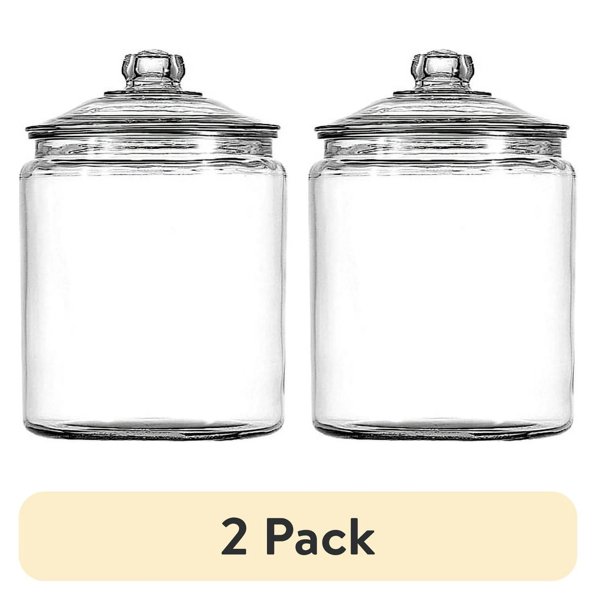 (2 pack) Anchor Hocking Heritage Hill Glass Jar with Lid, 2 Gallon, Made for Pantry Jar Storage a... | Walmart (US)