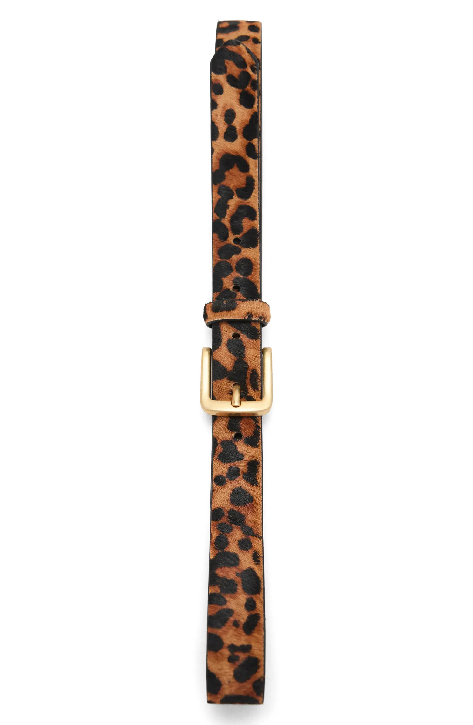 Animal Print Genuine Calf Hair Belt | Nordstrom