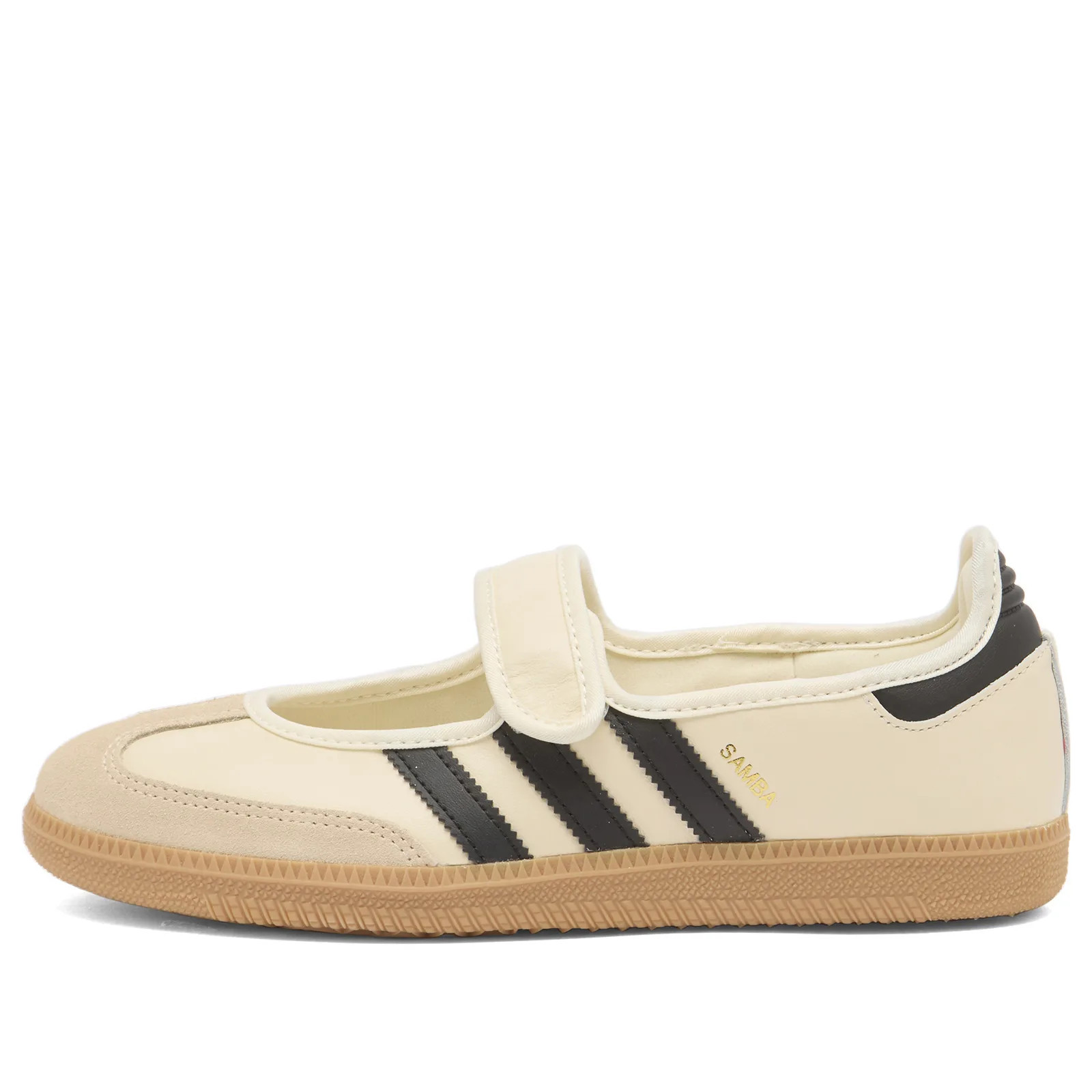 Adidas Women's Samba Jane Sneaker in Cream White/Gum/Core Black, Size UK 3 | END. Clothing