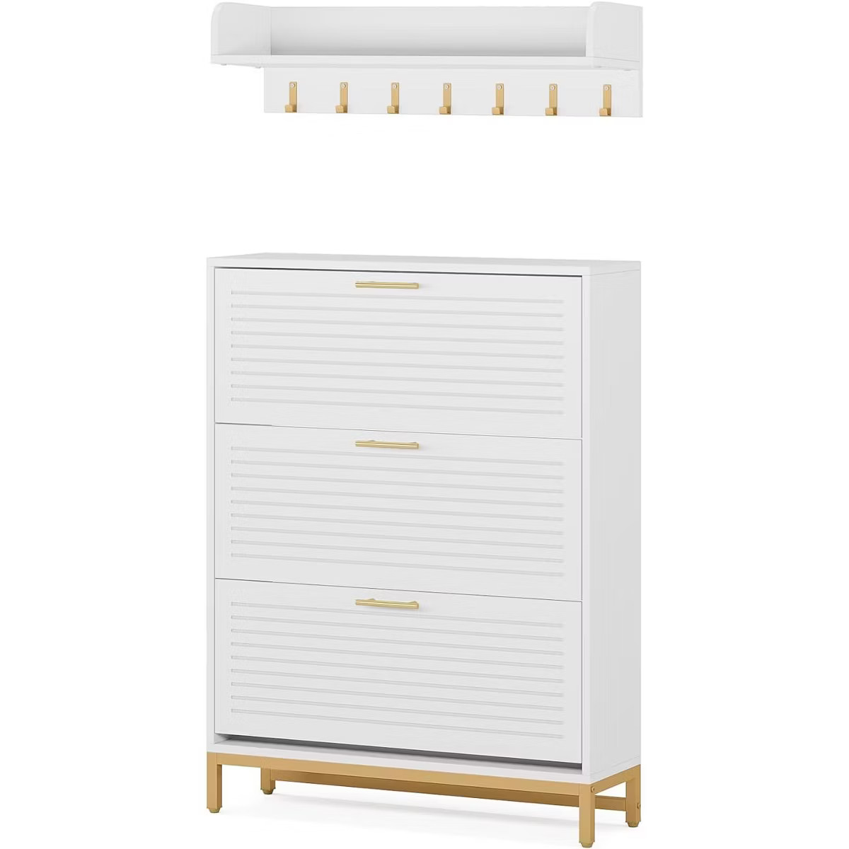 Tribesigns Freestanding Shoe Storage Cabinet and Wall Mount Coat Rack Set | Target