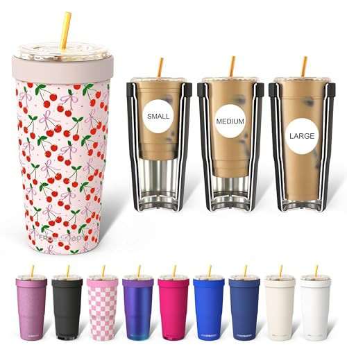 Frost Buddy Togo Buddy | 30 oz Stainless Steel Vacuum Insulated Tumbler | To Go Coffee Cup – Coffee Cups, Iced Coffee Sleeve, Travel Mug, Thermal Cup for Hot & Cold Drinks, Dunkin Cup (Cherry Crush) | Amazon (US)