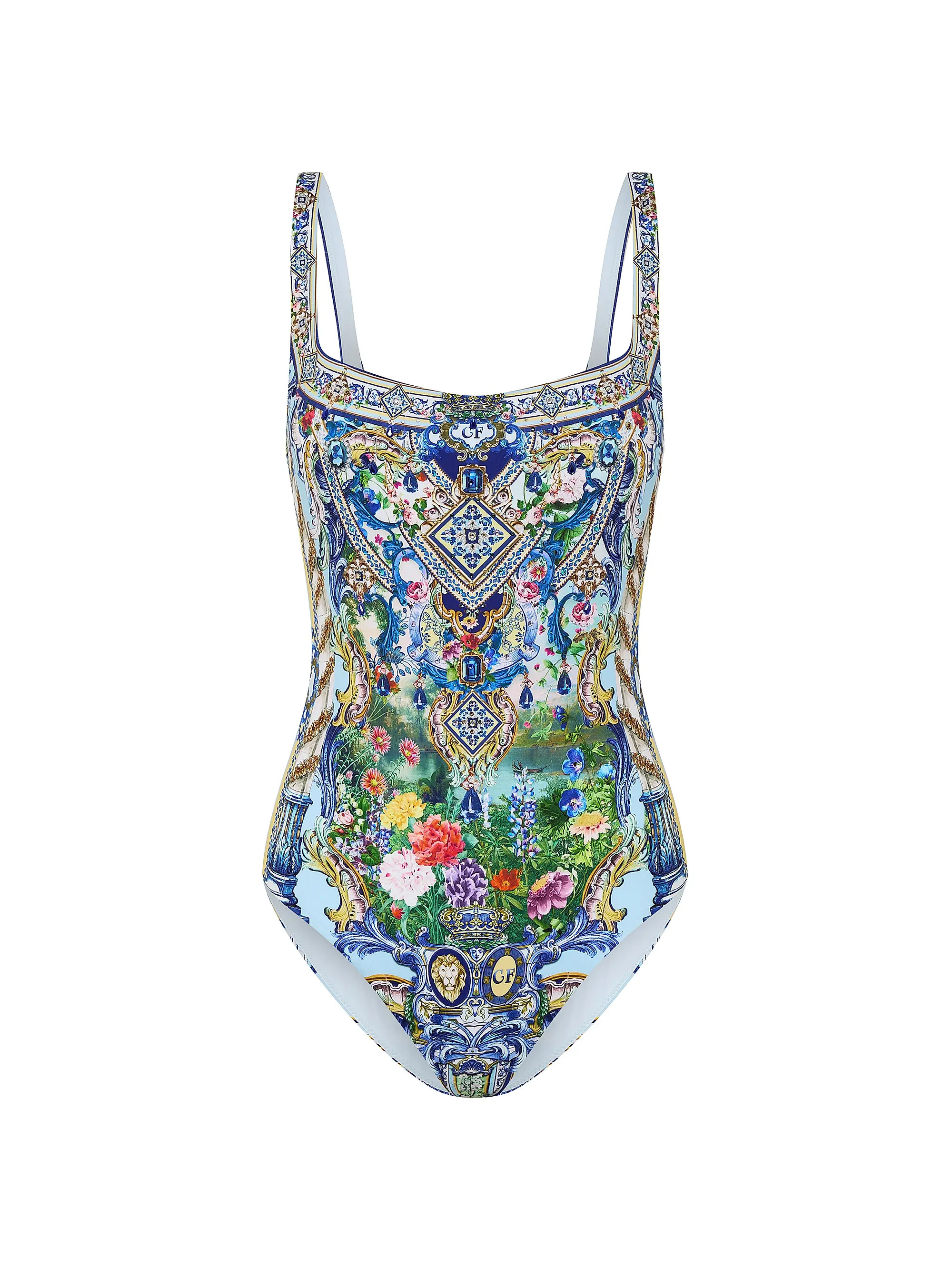 Camilla Squareneck Underwire One-Piece Swimsuit | Saks Fifth Avenue | Saks Fifth Avenue