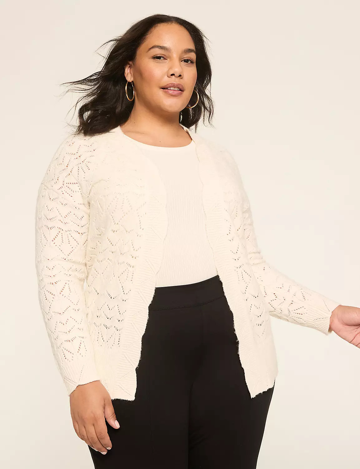 Open-Front Stitch Cardigan | LaneBryant | Lane Bryant (US)