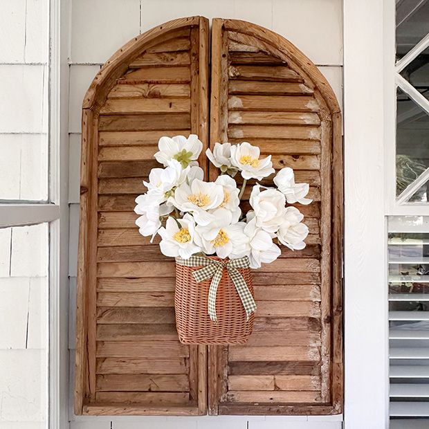 Neutral Wash Shutters Set of 2 | Antique Farm House