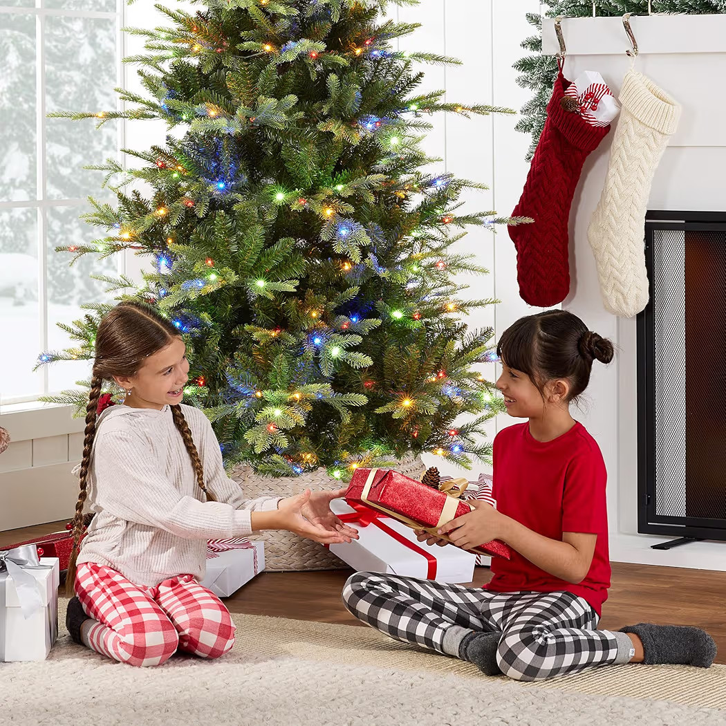 Best Choice Products 12ft Pre-Lit Artificial Aspen Slim Christmas Tree, Noble Holiday Décor w/ 5... | Amazon (US)