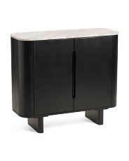 36in Marble Top Mango Wood Two Door Cabinet | Global Home | Marshalls | Marshalls