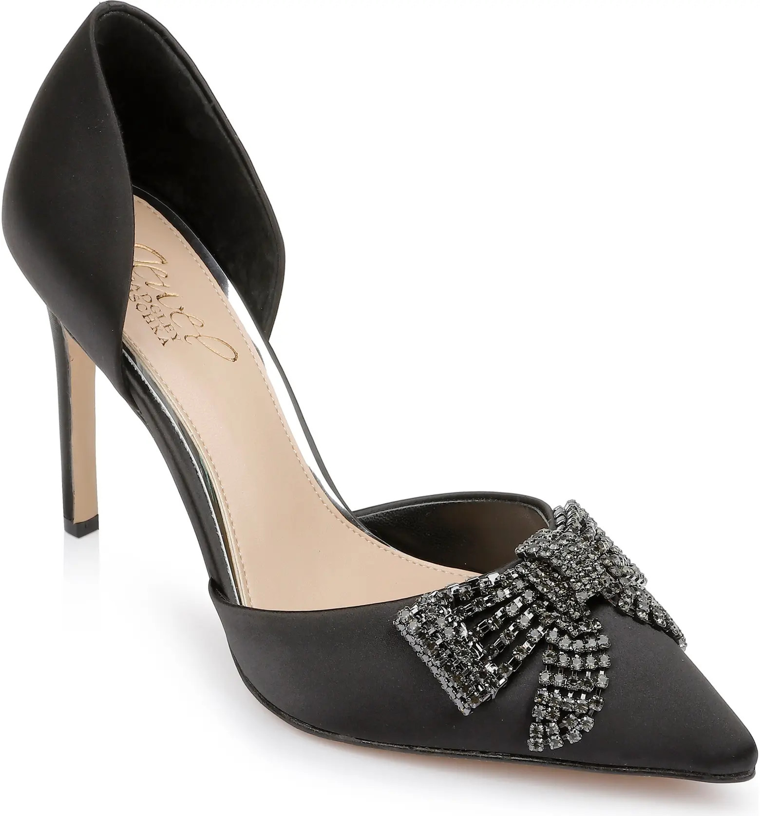 Jewel Badgley Mischka Aubrey Pointed Toe d'Orsay Pump | Nordstrom | Nordstrom