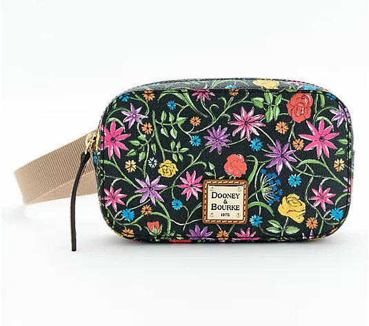Make Your Selection: Dooney & Bourke Coated Cotton Wildflower Belt Bag | QVC