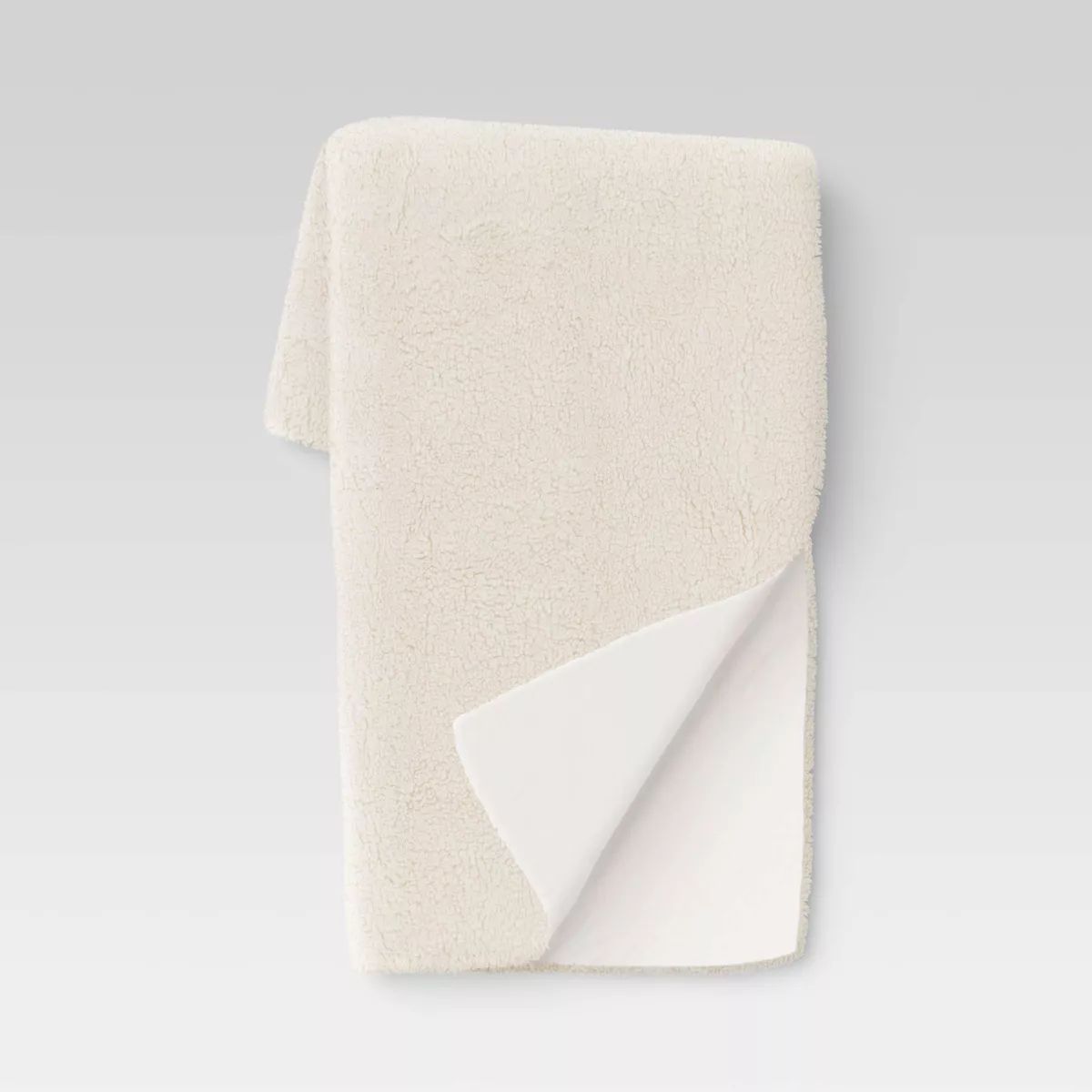 Long Faux Fur Throw Blanket Off White - Threshold™ | Target