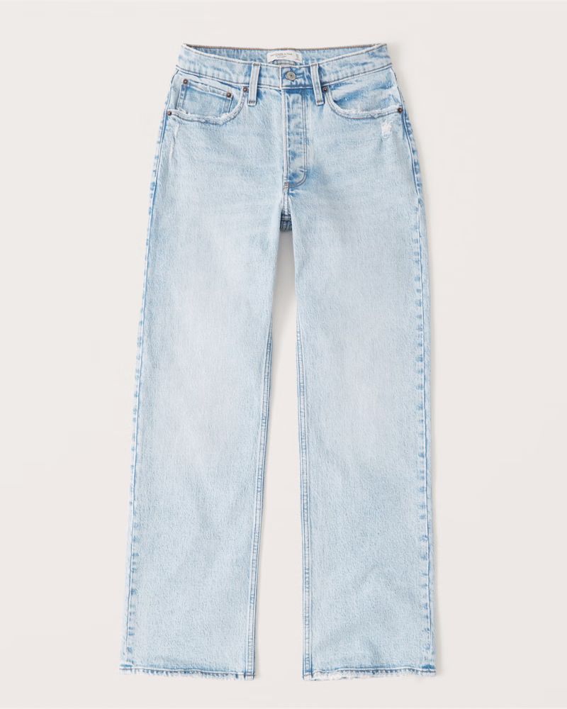 Abercrombie & Fitch Women's 90s Low Rise Baggy Jeans in Light Wash - Size 30S | Abercrombie & Fitch (US)