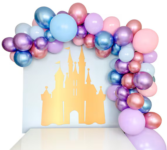 PRINCESS BALLOON Garland Kit - 12 ft Metallic Mermaid Balloon Arch Set - Balloon DIY Garland Kit ... | Etsy (US)