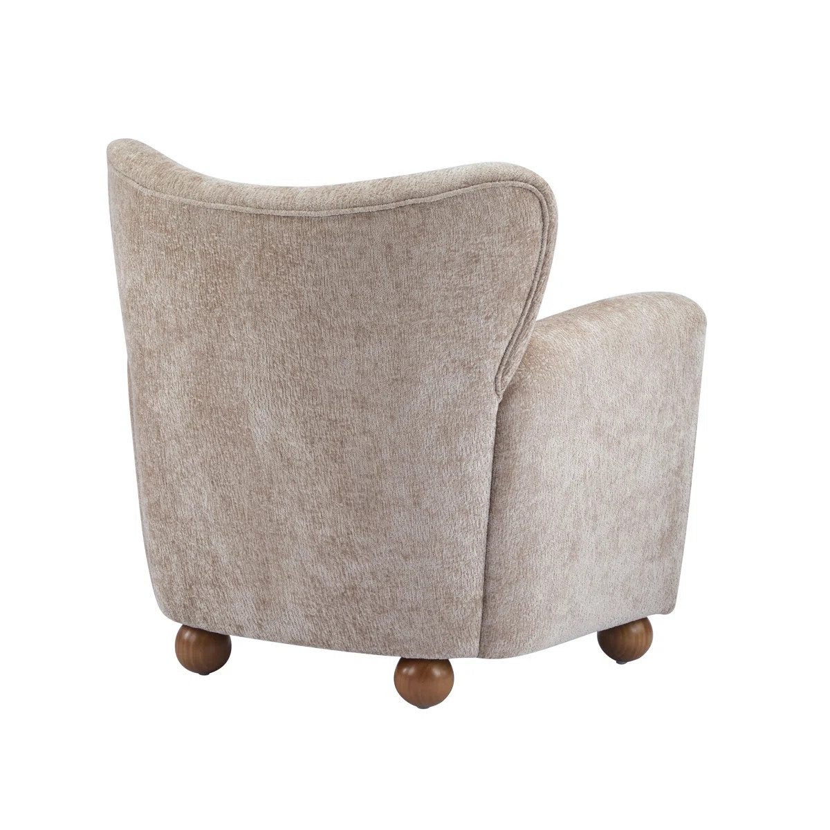 Alonzo Upholstered Club Chair with Round Wooden Legs | Wayfair North America