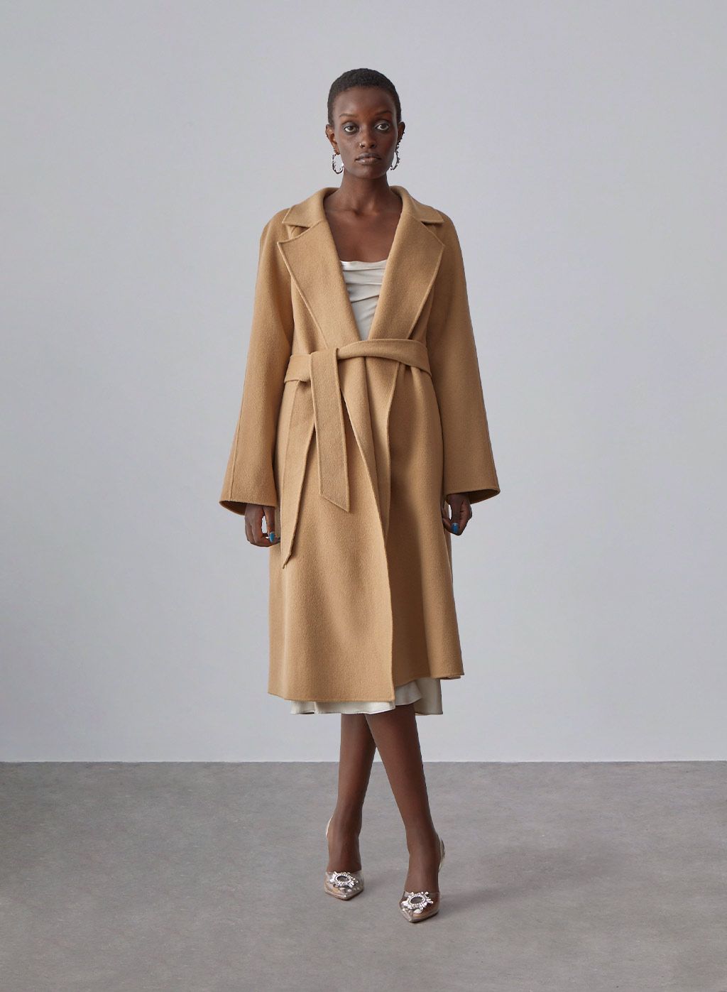 Belted Wool Coat | Silk Maison