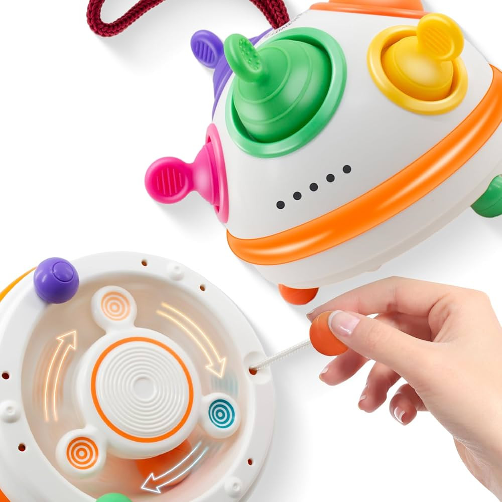 Montessori Toys for Baby 12M+, Food Grade Silicone Sensory Activity Toys with Fidget Spinners for... | Amazon (US)