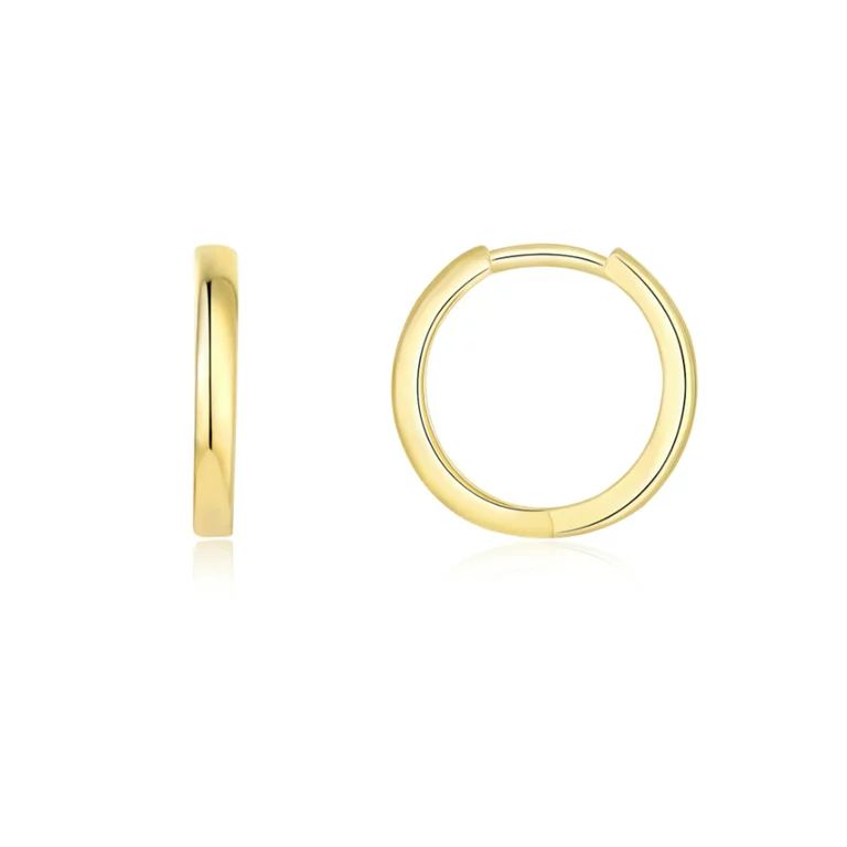 Women 14k Gold Endless Hoop Earrings, Gold Chunky Hoops, Cartilage Earrings, Helix Earrings, Trag... | Walmart (US)