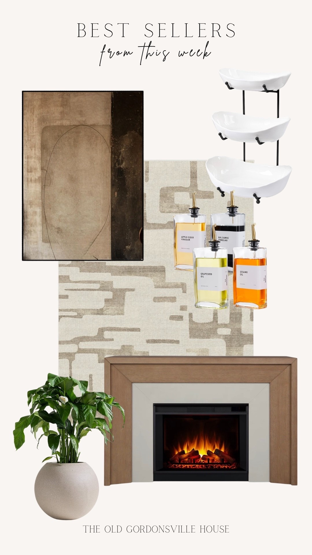 This week's best sellers.
 
rug, wall art, fruit bowl, oil dispensers, planter, fireplace, neutral, modern, home decor, ruggable, Amazon, etsy, crate & barrel 

 #LTKHome