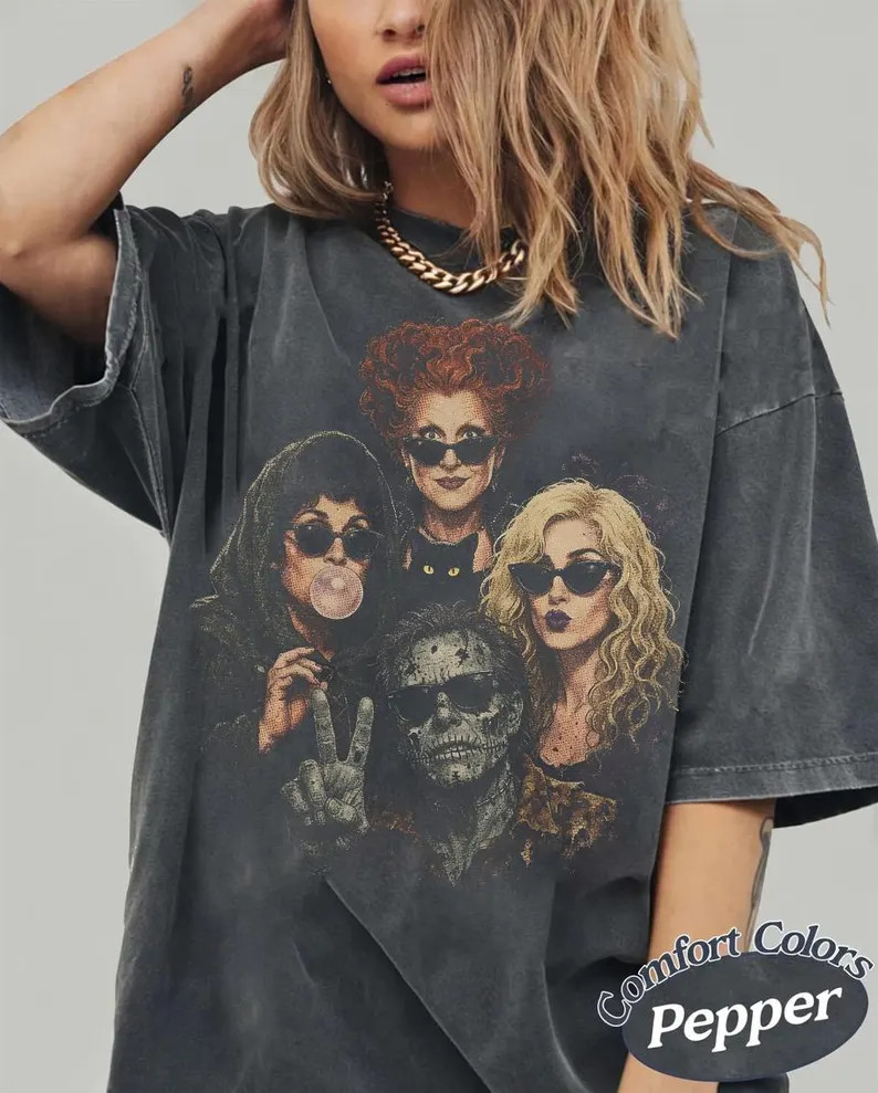 Retro Halloween Hocus Pocus Portrait Selfie Comfort Colors Shirt, Hocus Pocus Sanderson Sisters W... | Etsy (Global)