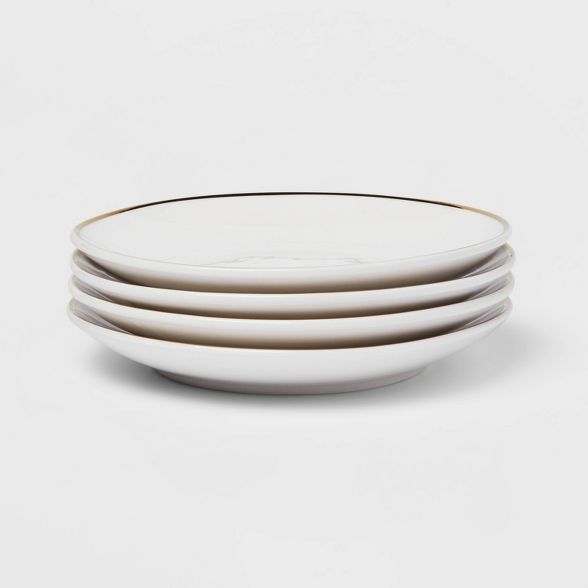 6" 4pk Stoneware Appetizer Plates Gold - Threshold™ | Target