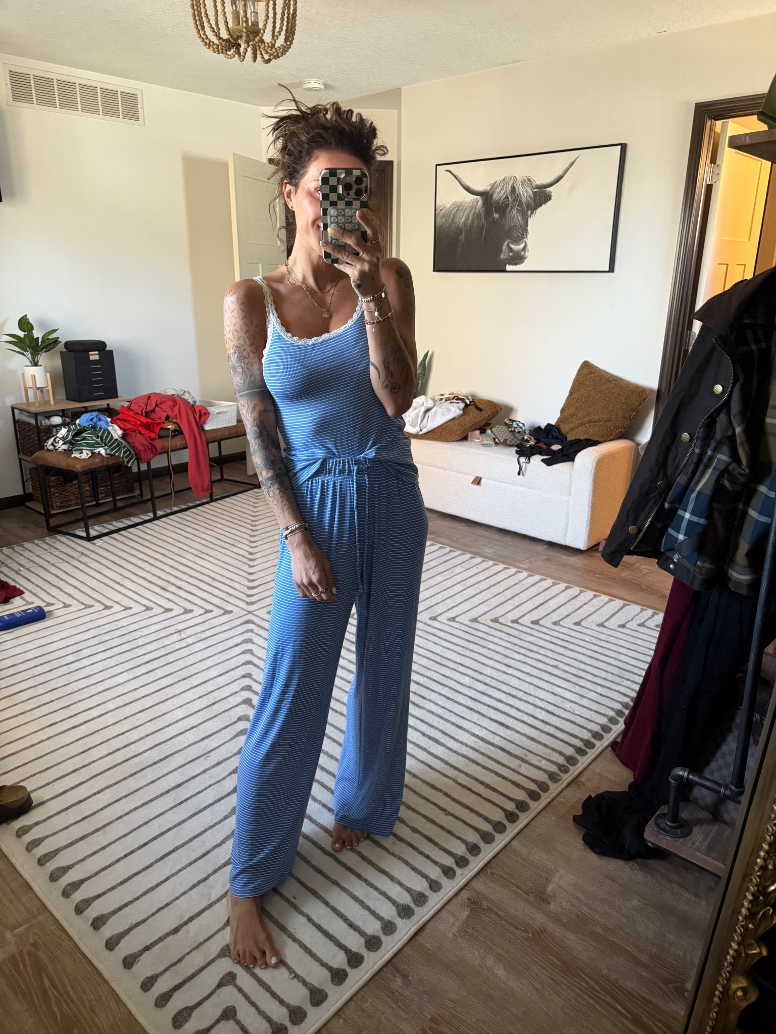 Wearing small is bottoms and XS in top 
True to size 
But can size down in tees 

#LTKSaleAlert #LTKStyleTip #LTKFindsUnder50