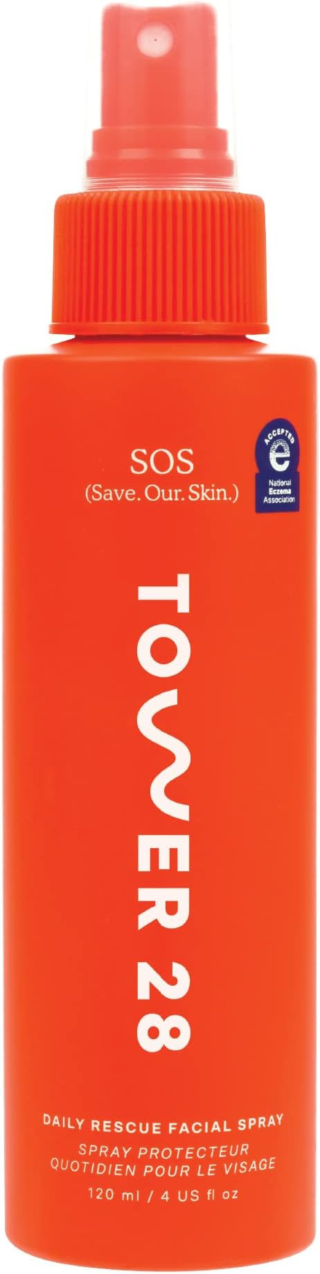 Tower 28 SOS Daily Rescue Facial Spray for Sensitive Skin, Hypochlorous Acid Spray Helps Reduce R... | Amazon (US)