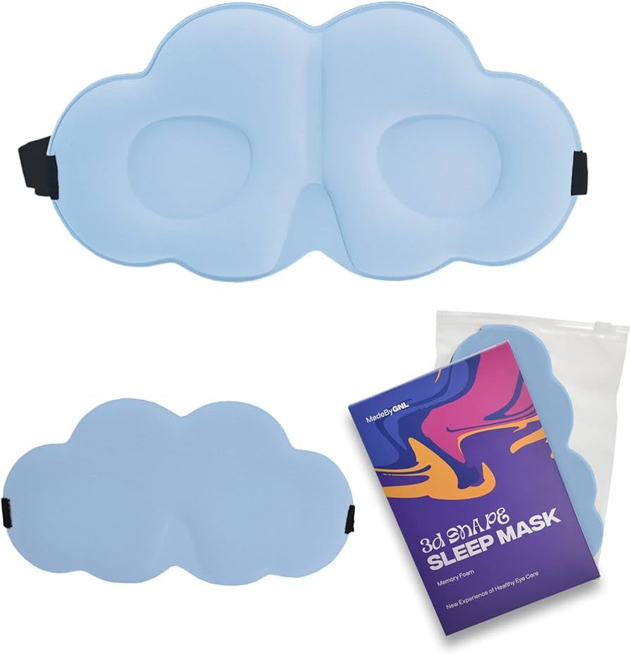 MadebyGNL Sleep Mask,Soft 3D Contoured Silky Blindfold Eye Mask for Sleeping and Side Sleepers,Ey... | Amazon (US)
