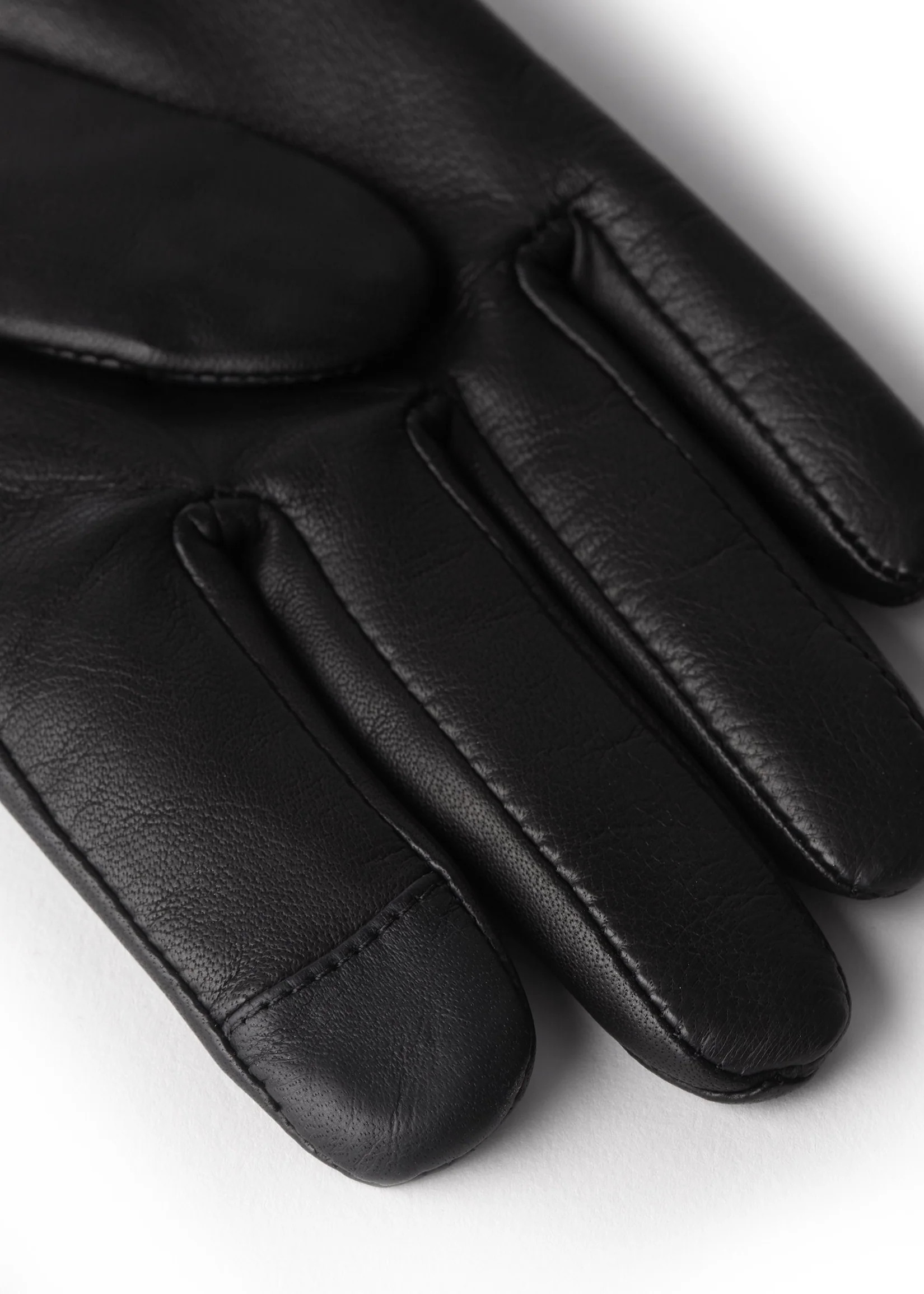 Monogram Leather Gloves (Black) | Holland Cooper