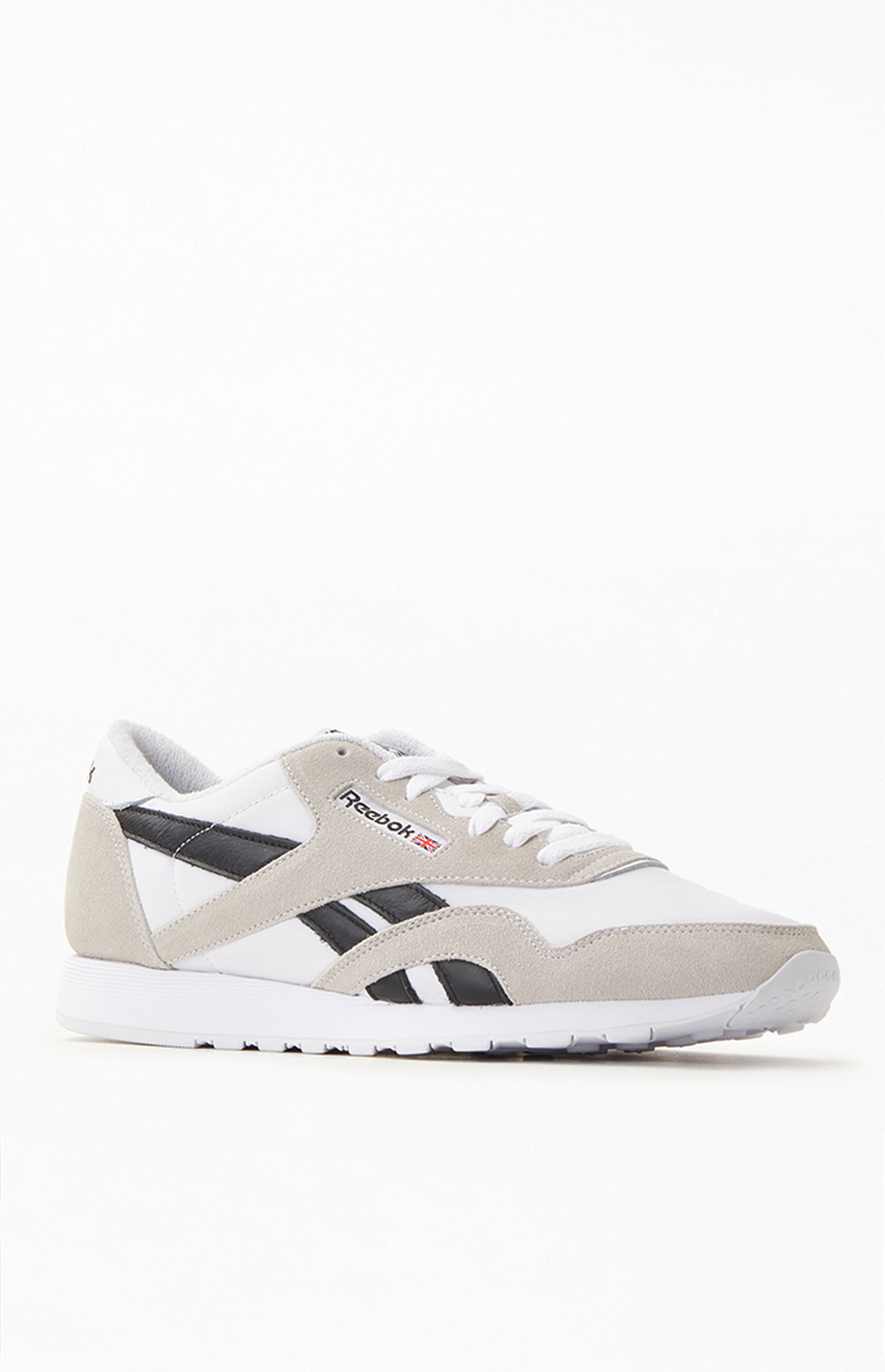 Reebok White & Black Classic Nylon Shoes | PacSun | PacSun