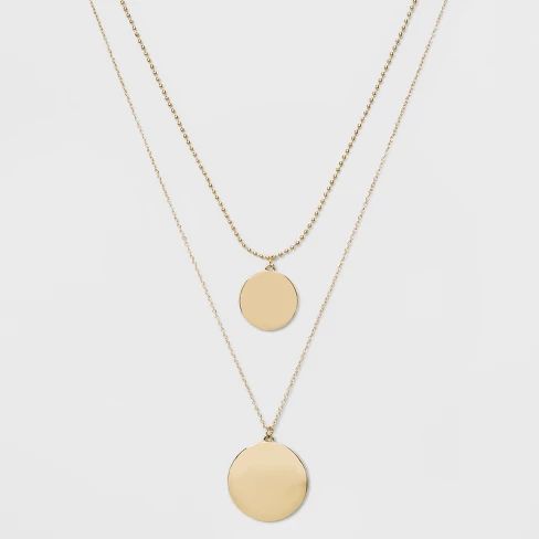 SUGARFIX by BaubleBar Polished Layered Pendant Necklace - Gold | Target