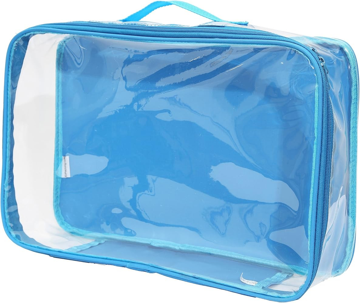 Large Clear Travel Packing Cube/See-Through PVC Organizer for Suitcase/Multipurpose Pouch w/Handl... | Amazon (US)