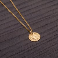Gold coin necklace/Tiny coin necklace/Minimalist necklace/layering necklace/Coin Necklace | Etsy (US)