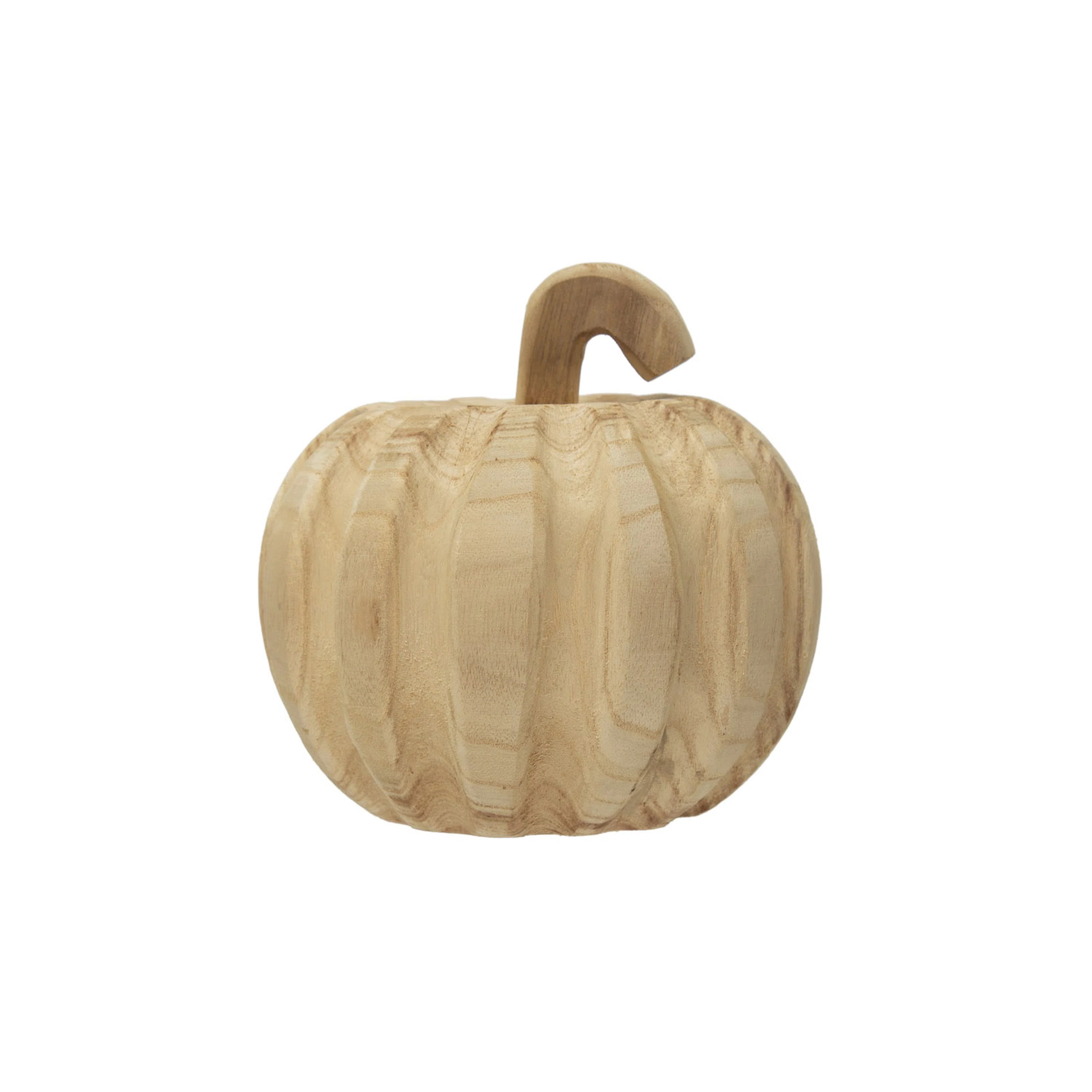 The Holiday Aisle® Hand-Carved Paulownia Wood Pumpkin | Wayfair | Wayfair North America