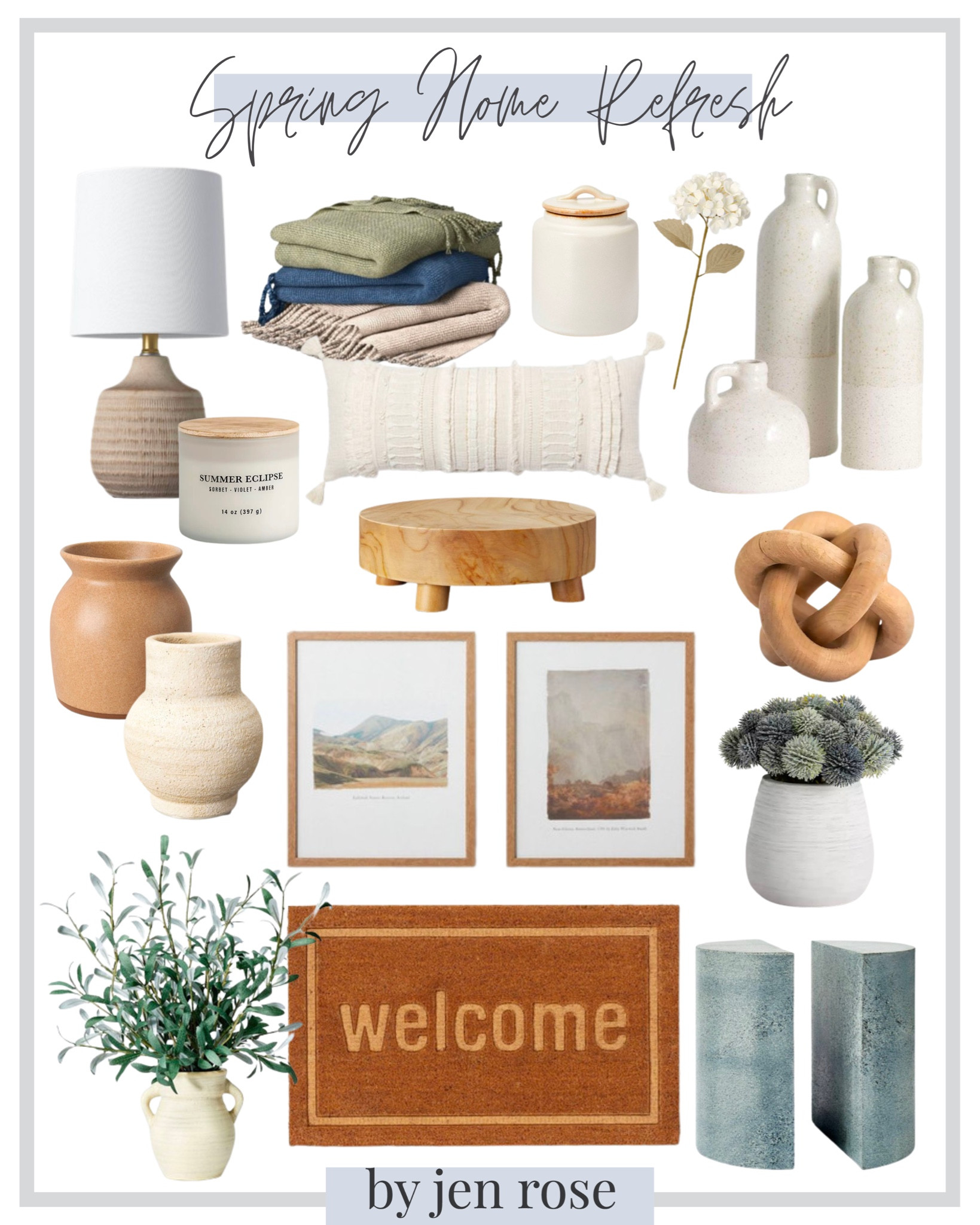 spring home decor / spring favorites/ home refresh / spring favorites/ spring accents / target home / target home accents / wall art / decor objects / welcome mat / vases 

#LTKSeasonal #LTKhome #LTKstyletip