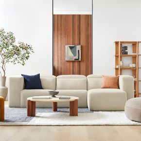 Leo Motion Reclining 3-Piece Reversible Chaise Sectional (125") | West Elm (US)