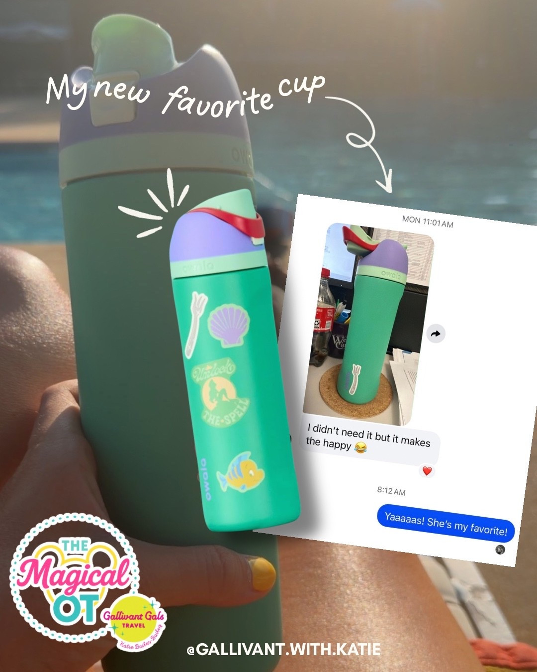 This Owala cup has changed my water-drinking habits! Maybe it’s because she looks like my favorite Disney princess or maybe because the straw situation is just the best?! Idk. But, my friends have even gotten one after seeing my posts & they love it too!! 🧜🏼‍♀️💧

#LTKdayinmylife #LTKselfcare #LTKfoodie