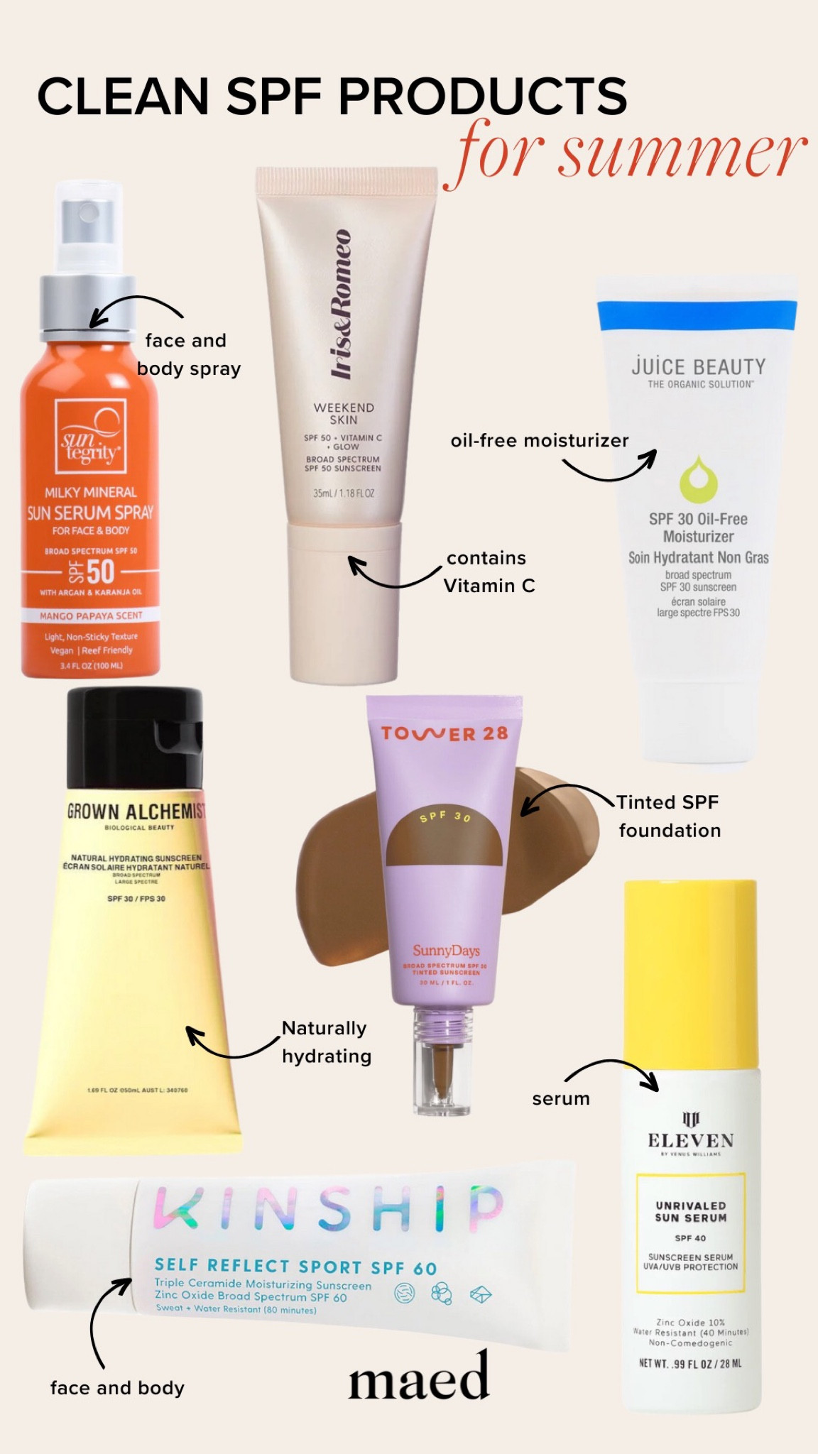 Clean spf products for summer, spf, summer, clean spf, sunscreen 

#LTKswim #LTKSeasonal #LTKbeauty