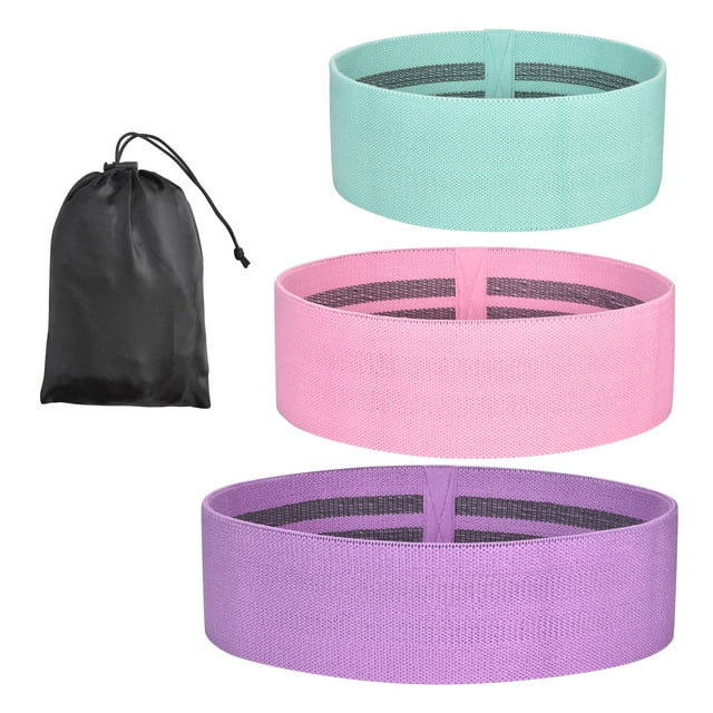 Yescom 3 Pack Resistance Loop Bands Set Workout Fitness Fabric Bands Gym Home Yoga | Walmart (US)