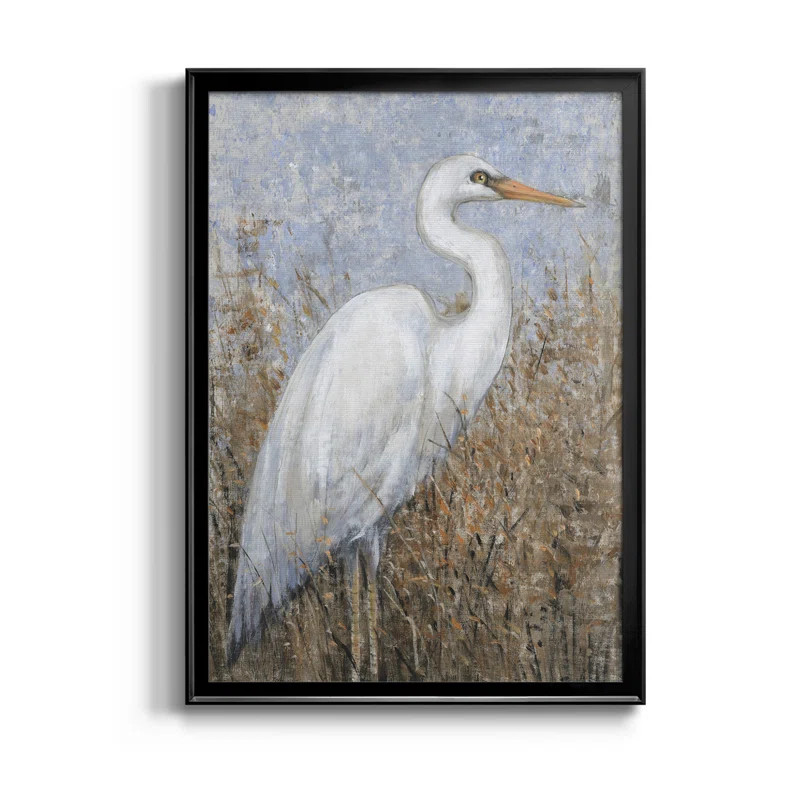 White Heron I Framed On Canvas Print | Wayfair North America