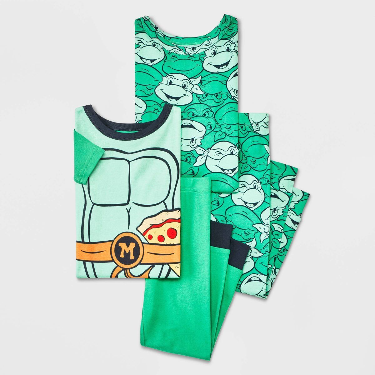 Toddler Boys' 4pc Teenage Mutant Ninja Turtles Snug Fit Pajama Set - Green | Target