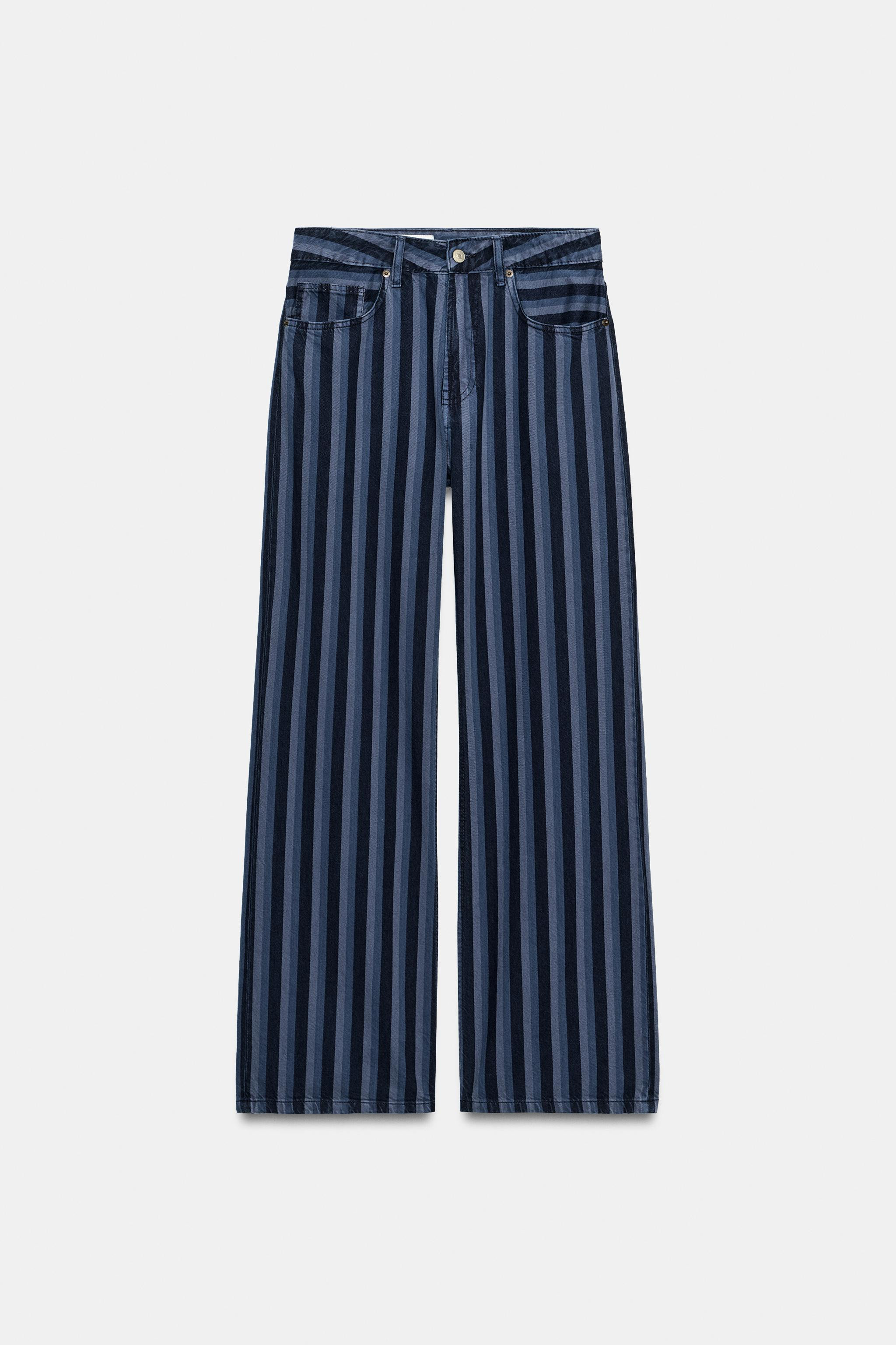 TRF MID-RISE STRIPED JEANS | Zara US
