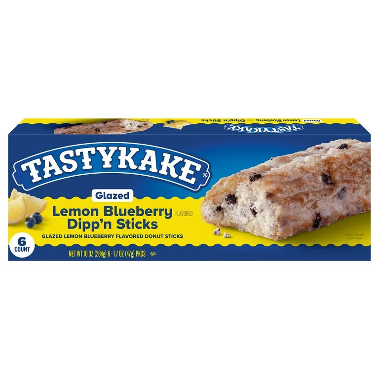 Tastykake Glazed Lemon Blueberry Dipp'n Sticks, 10 oz (6 Count), Shelf-Stable | Walmart (US)