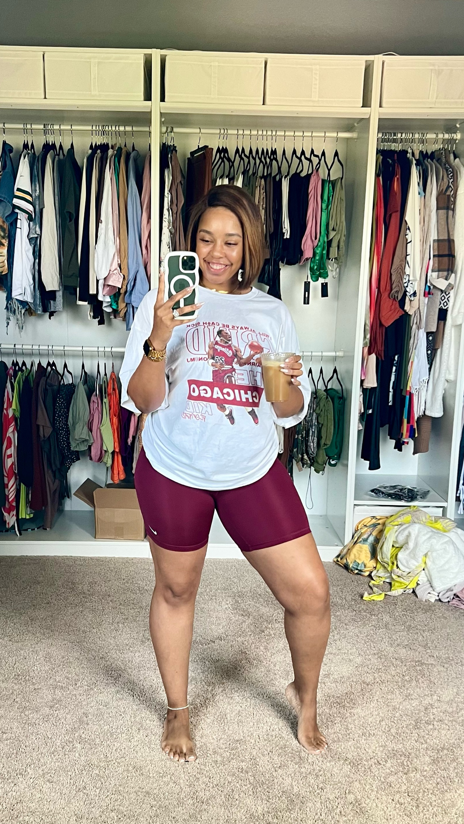 Casual AF WFH Corporate Girlie OOTD Inspo ✨ 

5’6” wearing a size 2XL graphic tee & Large bottoms. 

#LTKWorkwear #LTKMidsize