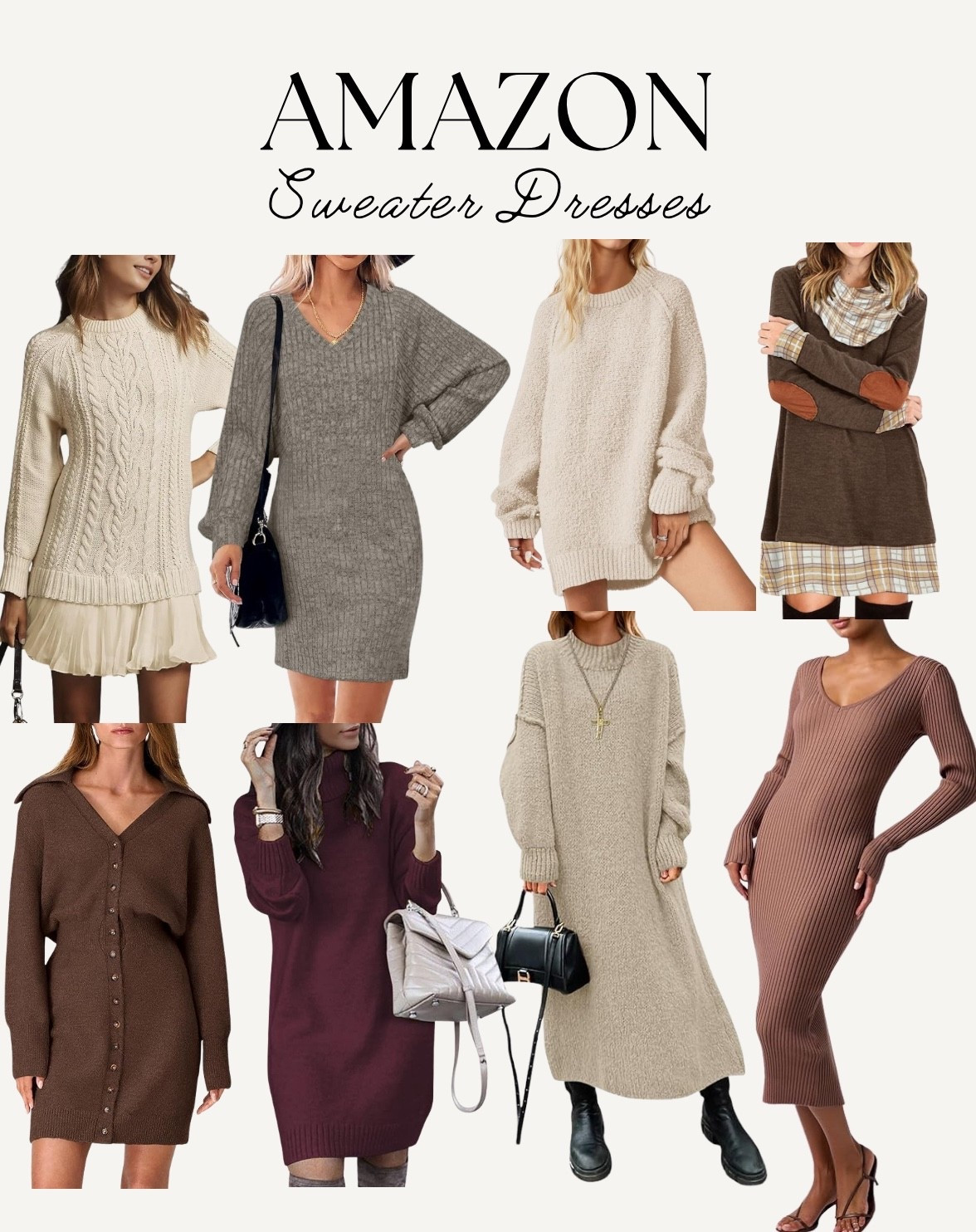 Amazon Sweater Dresses

#LTKSeasonal #LTKootd #LTKFindsUnder100