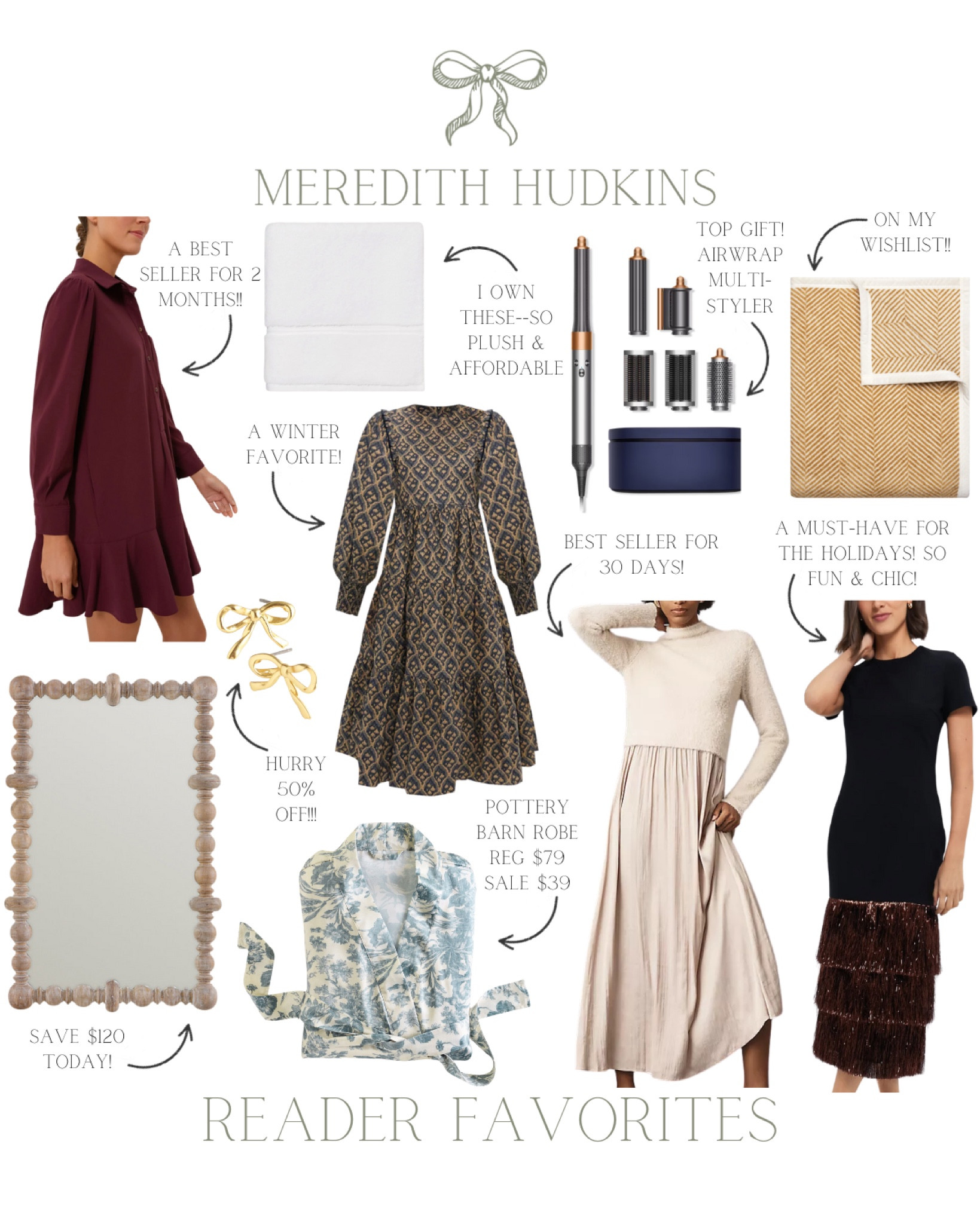 Meredith hudkins, pottery barn, tuckernuck, gift guide for her, gifts for her, robe, holiday outfit, winter outfit, ootd, Anthropologie, Ballard designs, madewell, Target, ulta

#LTKFindsUnder50 #LTKStyleTip #LTKSaleAlert