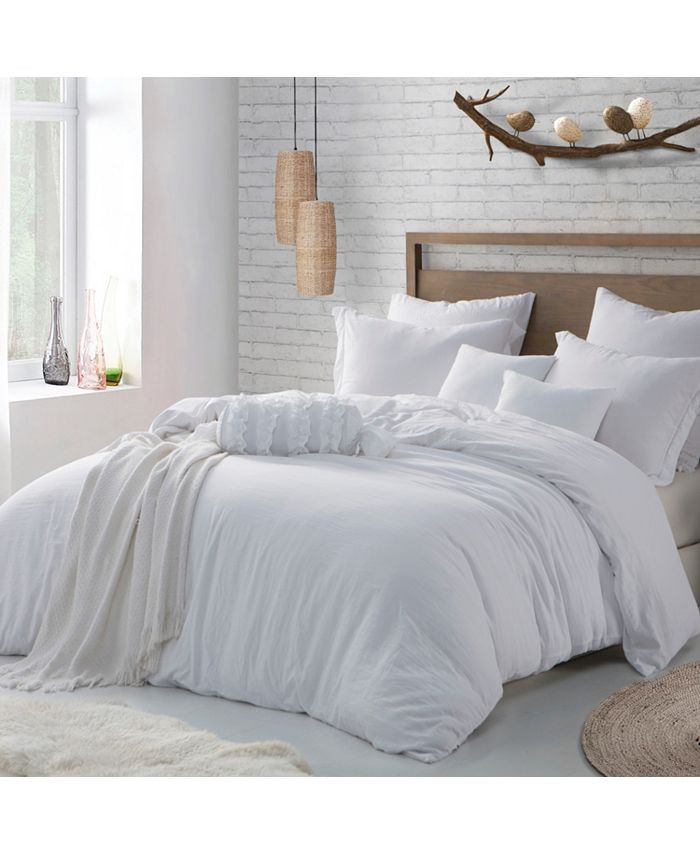 Cathay Home Inc. Microfiber Washed Crinkle Duvet Cover & Shams, Twin/Twin XL & Reviews - Duvet Co... | Macys (US)